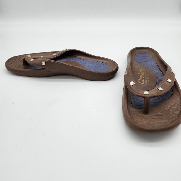 Cheeks Health Sandals Brown Size 10 - Picture 9 of 10